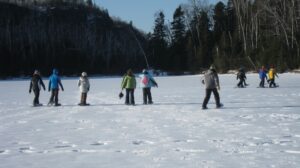 snowshoeing